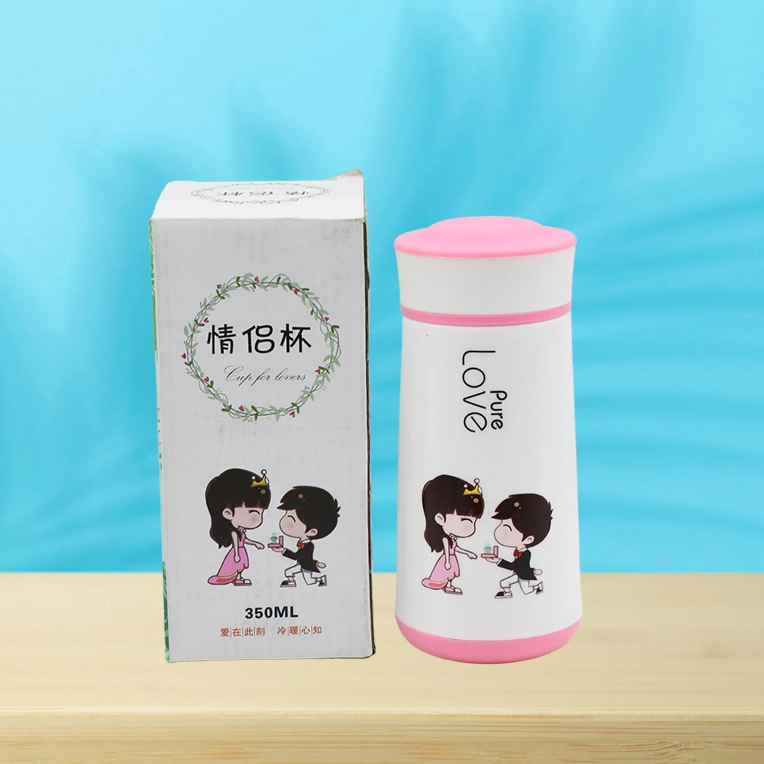 6952 Pure Love Bottle for Anniversary, Birthday Gift Bottle juices, shakes, coffee etc, specially designed for school going boys and girls and sport persons, return gift, birthday gifts online 350ml (MOQ :- 80 pc) - Image 5