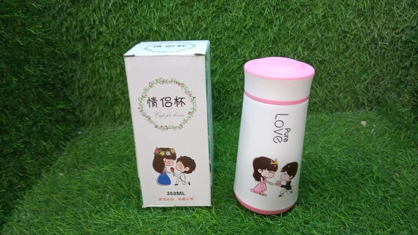 6952 Pure Love Bottle for Anniversary, Birthday Gift Bottle juices, shakes, coffee etc, specially designed for school going boys and girls and sport persons, return gift, birthday gifts online 350ml (MOQ :- 80 pc) - Image 7