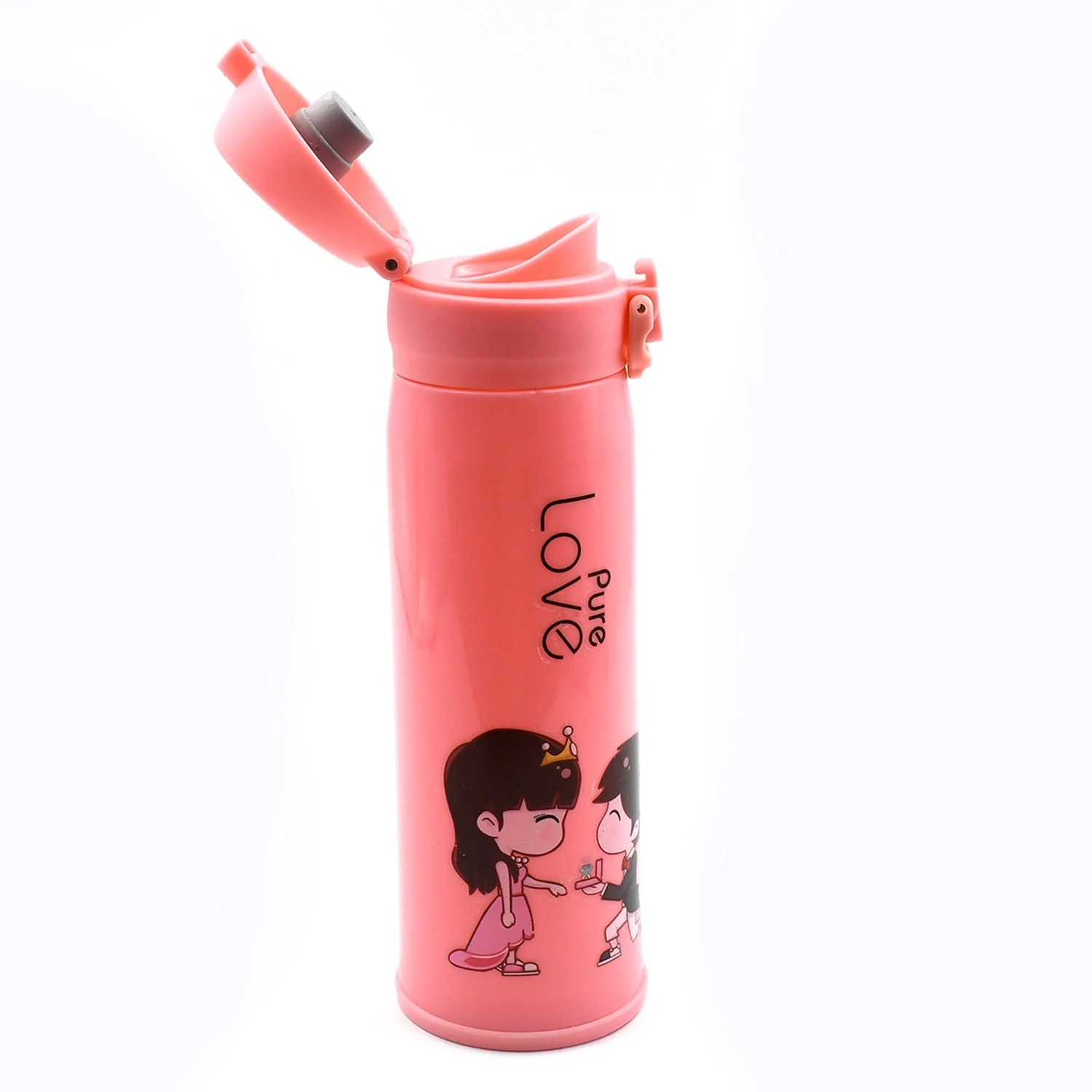 6956 Pure Love outdoor sport water bottle 500ml leak proof BPA-free for travel cold and hot water glass water bottle with daily water intake for gym and children, Fridge, for Home, Office, School (MOQ :- 80 Pc) - Image 4