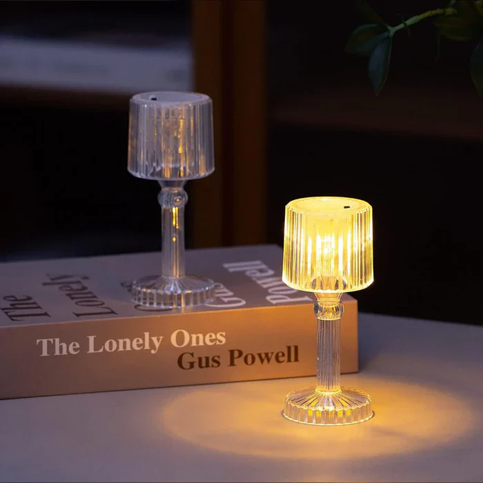 6958 Mini Acrylic LED Desk Lamps Table Lamp Portable Crystal (1 Pc / Small) - Image 5