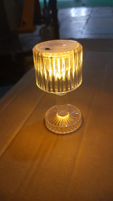 6958 Mini Acrylic LED Desk Lamps Table Lamp Portable Crystal (1 Pc / Small) - Image 6