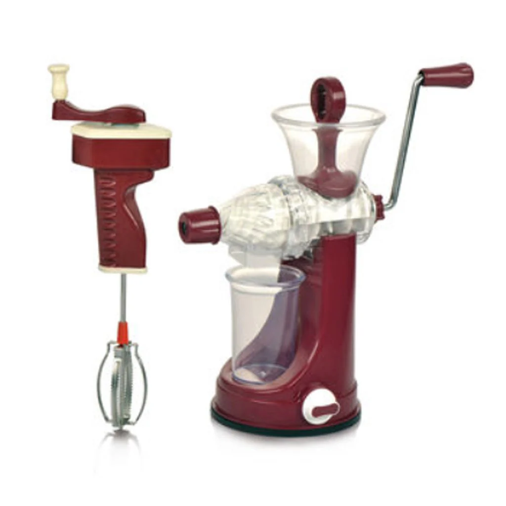 7017 Manual Fruit & Vegetable Juicer and Blender with Steel Handle (Multi Coloured) - Image 3