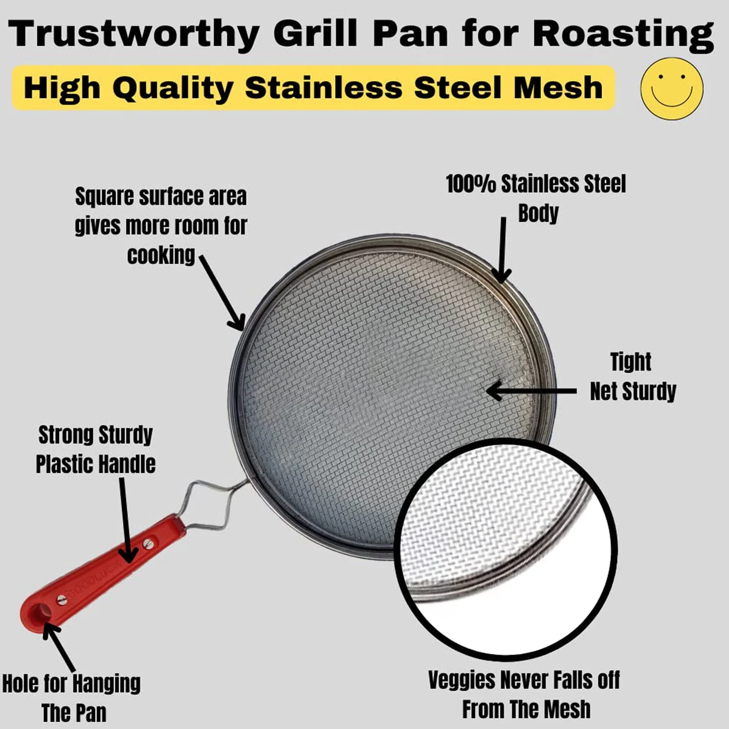 7119 Steel Roaster Grill Jali For Papad ,Tandoor & Chapati Roast Use ( 1 pc ) - Image 4