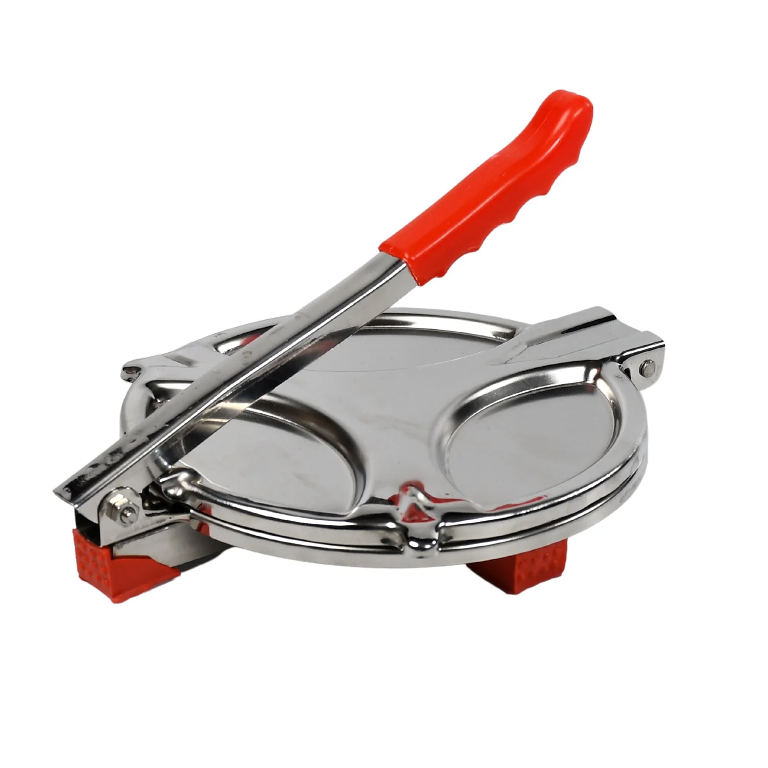 7149A PURI PRESS MAKER - STAINLESS STEEL PURI MAKER PRESS MACHINE - ROTI CHAPATI PRESSER FOR HOME - PAPAD-KHAKHRA- PURI MAKER PRESS MACHINE WITH HANDLE, MANUAL PURI MAKER (MEDIUM) - Image 2