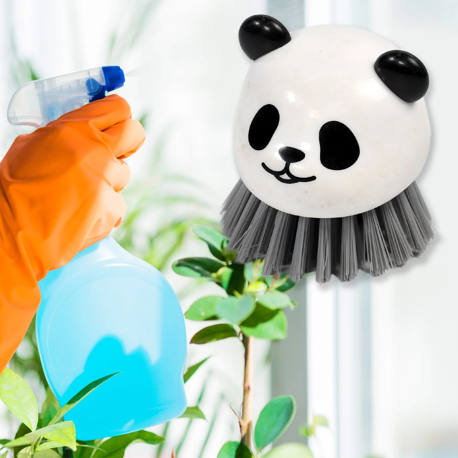 7154 Cartoon Shaped leaning Plastic Brush for Multipurpose Dirt Cleaning - Image 4