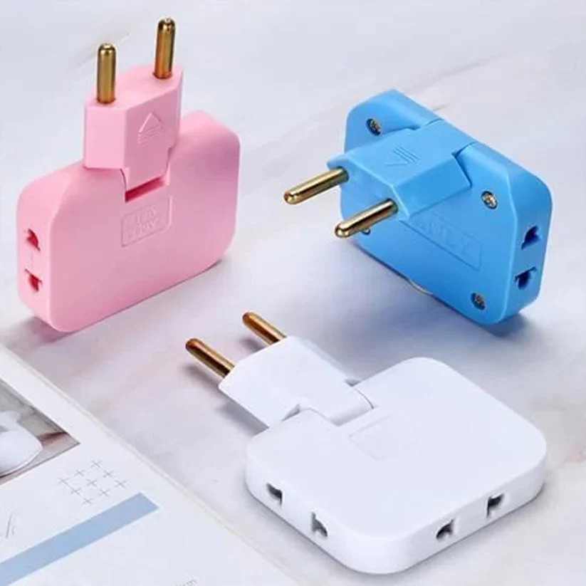 7219 Wireless 3 in 1 Foldable Wall Plug Adapter / Socket / Converter (1 Pc) - Image 7