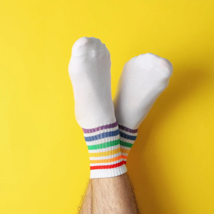 7372 Mix Design Socks Men. ankle Length sports socks with thick cotton cushion - Image 4