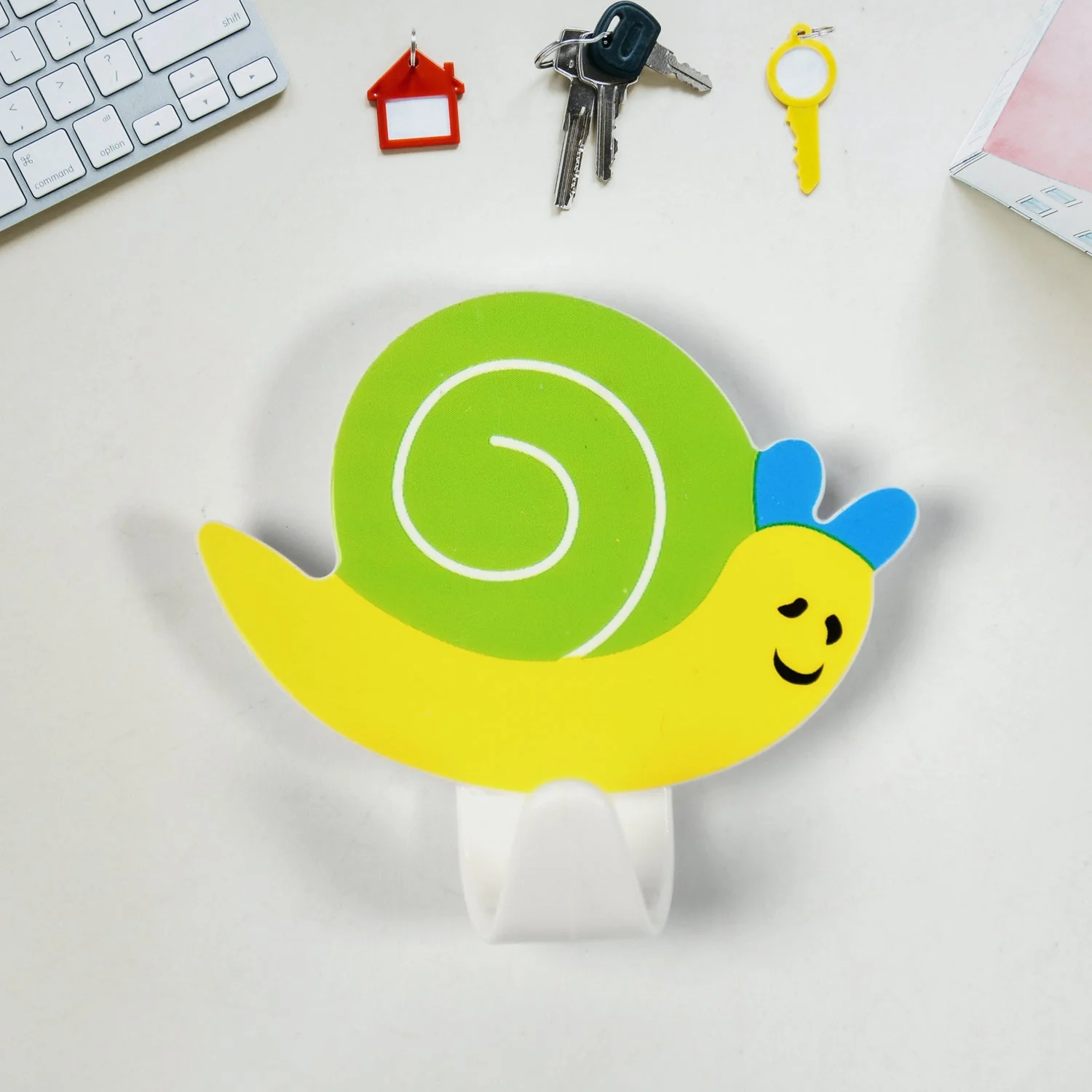 7486 Cartoon Wall Hooks Multipurpose Strong Wall Sticker Hooks Wall Hook Holder Door Hanger (pack of 2pc). - Image 3