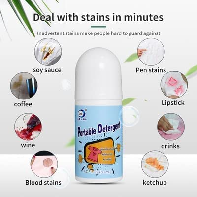 AM7759 Clothes Stain Remover Bead Design Emergency Stain Rescue Roller-ball Cleaner for Natural Fabric Removes Oil Almost All Types of Fabrics - Image 3