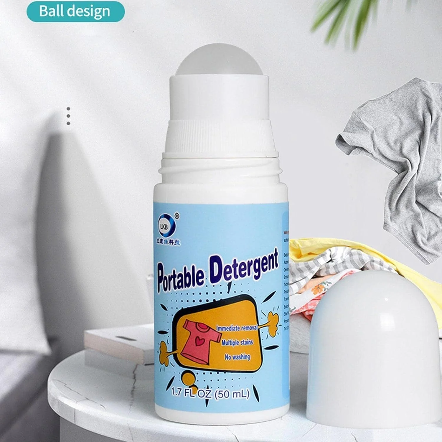 AM7759 Clothes Stain Remover Bead Design Emergency Stain Rescue Roller-ball Cleaner for Natural Fabric Removes Oil Almost All Types of Fabrics - Image 5