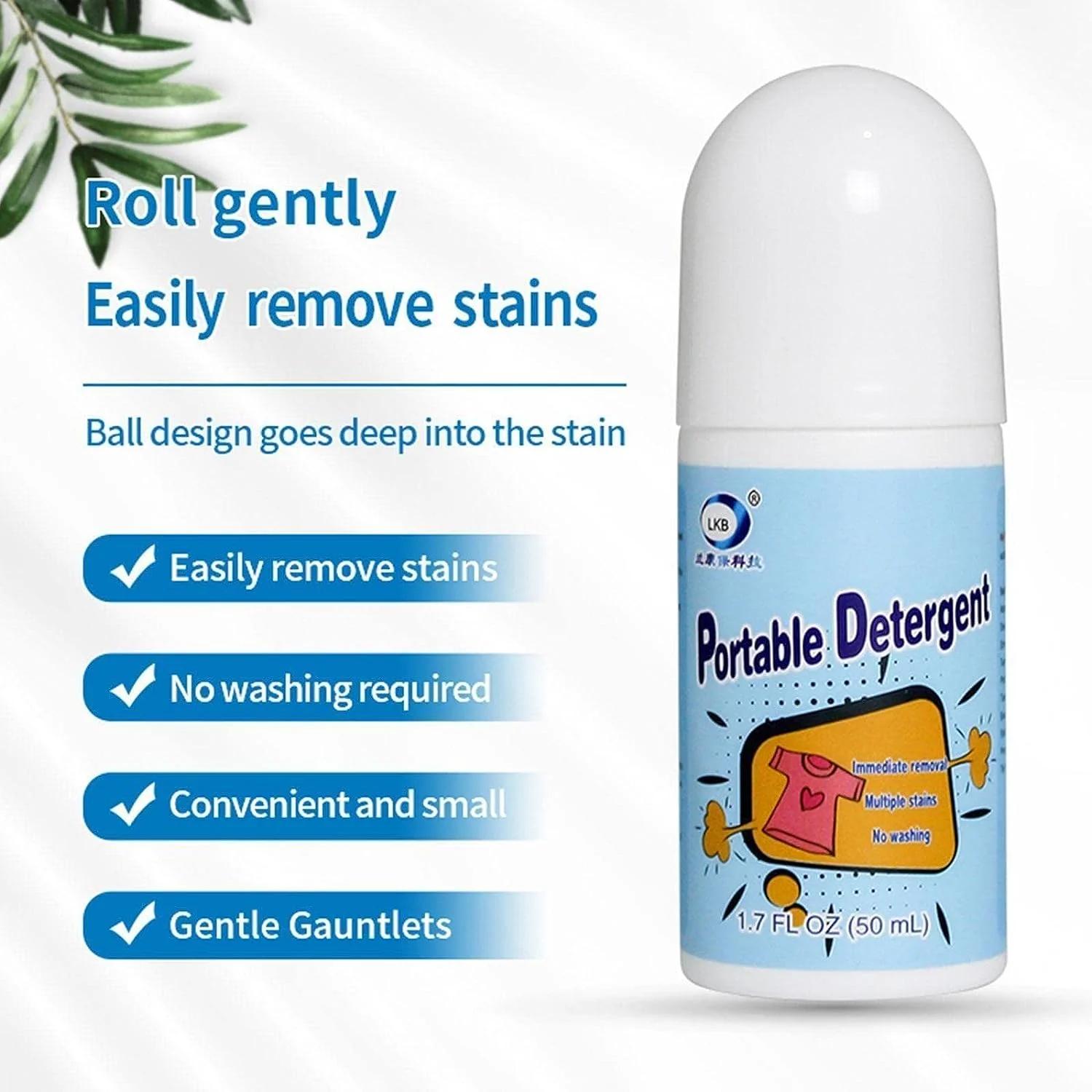 AM7759 Clothes Stain Remover Bead Design Emergency Stain Rescue Roller-ball Cleaner for Natural Fabric Removes Oil Almost All Types of Fabrics - Image 7