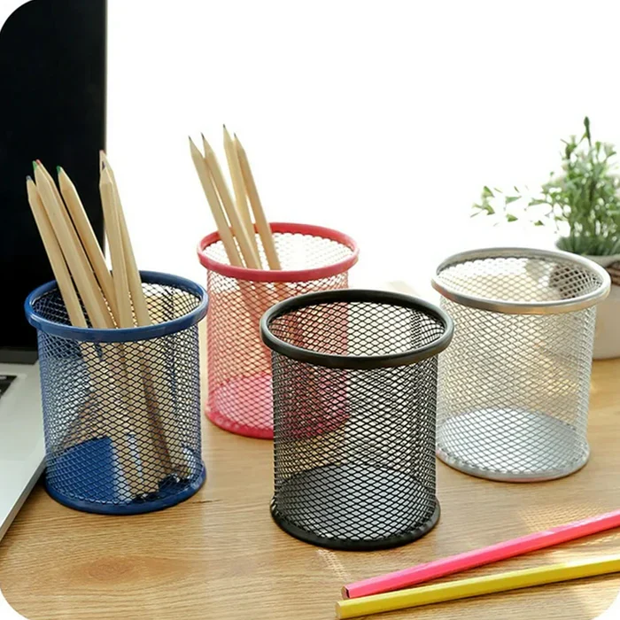7991 Metal Mesh Pen Holder for Desk (1 Pc): Pen Stand, Pencil Organizer, Stationery Storage - Image 4
