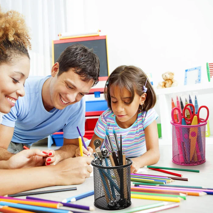 7991 Metal Mesh Pen Holder for Desk (1 Pc): Pen Stand, Pencil Organizer, Stationery Storage - Image 7