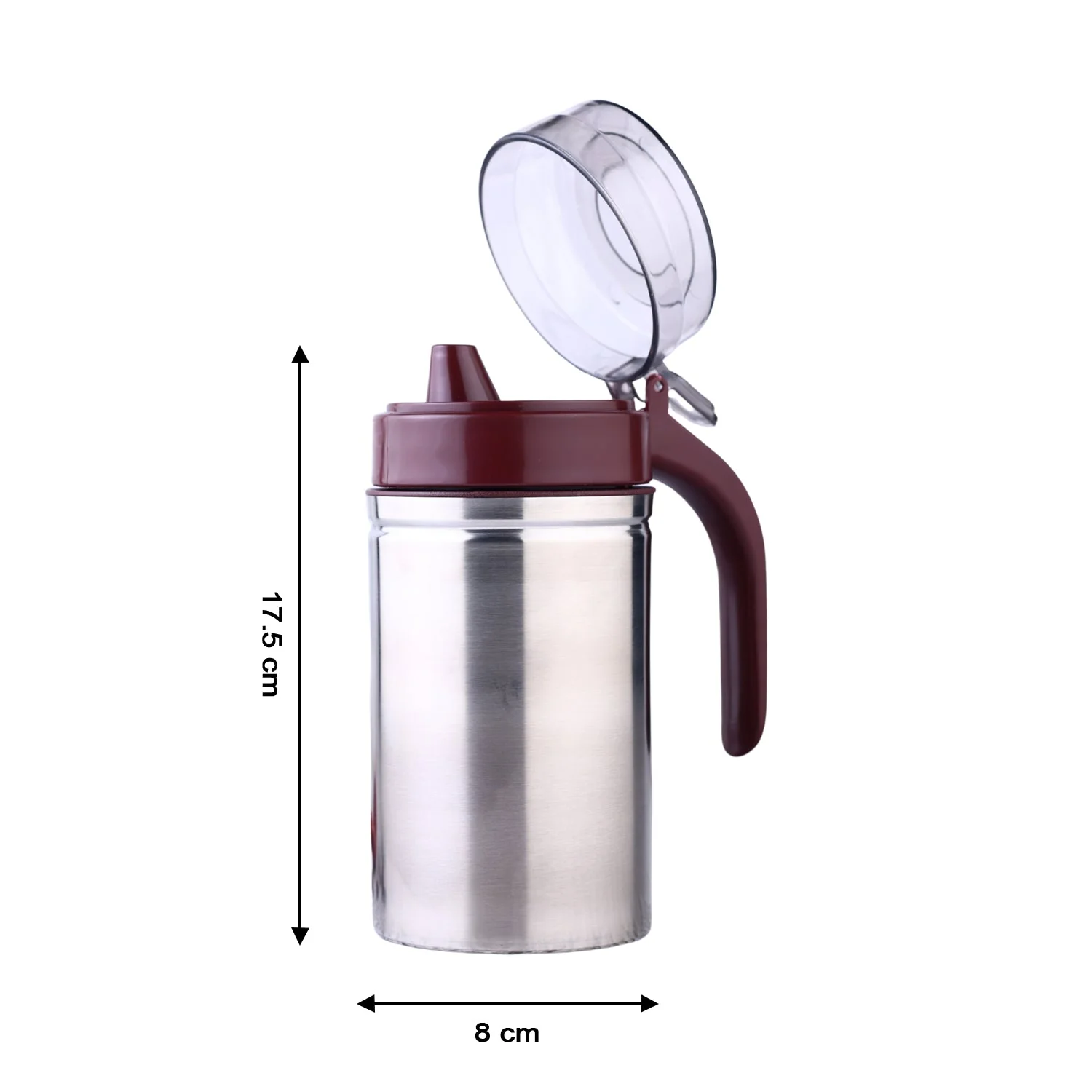 8126 Oil Dispenser Stainless Steel with small nozzle 500ML Oil Container. - Image 6