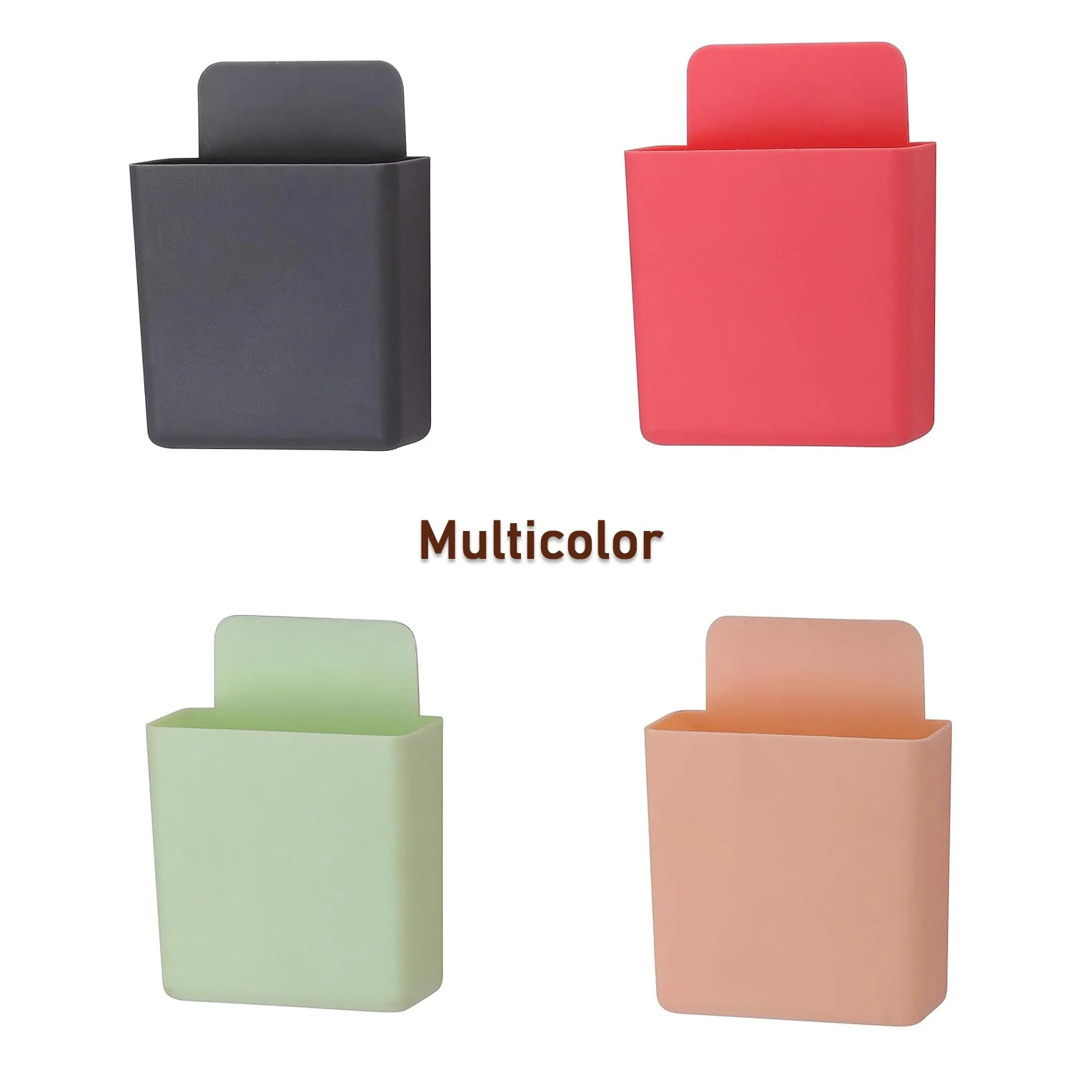 8485 Multipurpose Plastic Wall Mounted Remote & Mobile Holder Stand β (Pack of 4) - Image 6