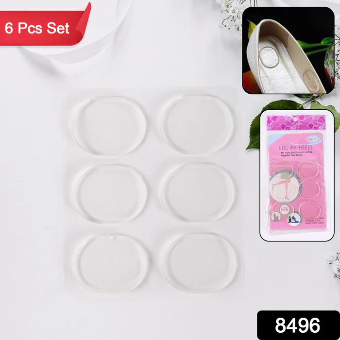 8496 Silicone Shoe Insoles Pads, Mat Silicone Heel Pads (1 Pair) - Image 2