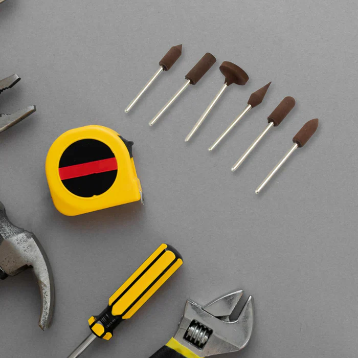 8657 Mounted Points Abrasive Stone Head Mounted Grinding Wheel Bits Rotary Tool Kit (6 Pcs) - Image 2