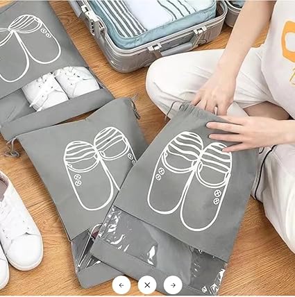 8827 Travel Essentials Shoe Bags for Men and Women (44x32cm) - Pack Of 1pc - Image 2