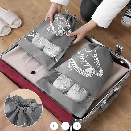8827 Travel Essentials Shoe Bags for Men and Women (44x32cm) - Pack Of 1pc - Image 4