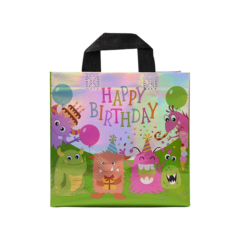 8961 Birthday Gift Bag, Reusable Party Gift Bags (1 Pc / Mix Design) - Image 5