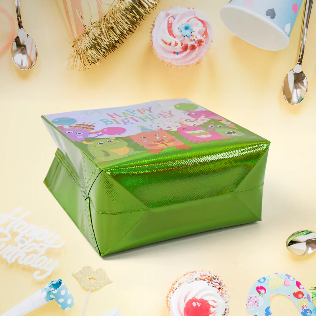 8961 Birthday Gift Bag, Reusable Party Gift Bags (1 Pc / Mix Design) - Image 6