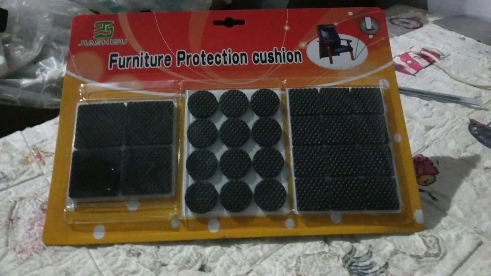 9066 28 pc Rubber furniture Pads Self Sticking Non Slip Furniture Noise Insulation Pads - Image 7
