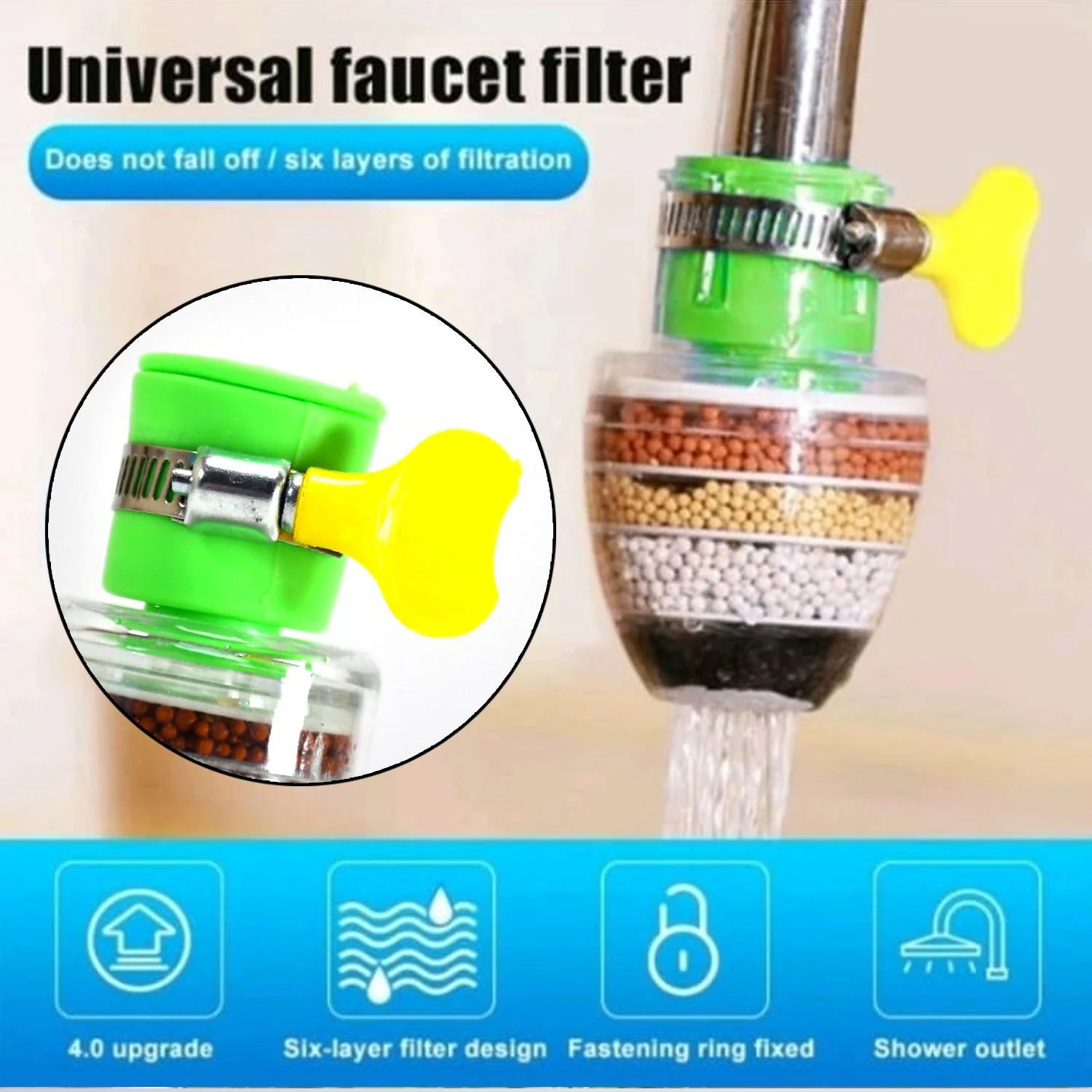 9092 Water Faucet, Clean Purifier Filter Cartridge Water Tap (Six Layer Purifier) - Image 3