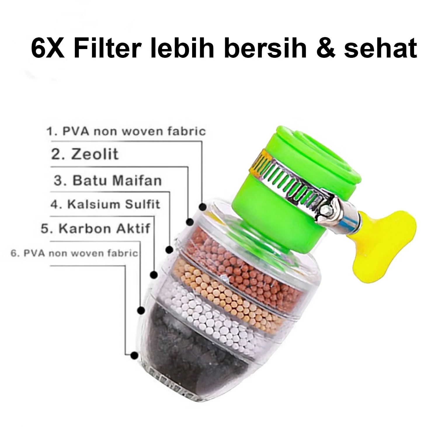 9092 Water Faucet, Clean Purifier Filter Cartridge Water Tap (Six Layer Purifier) - Image 8
