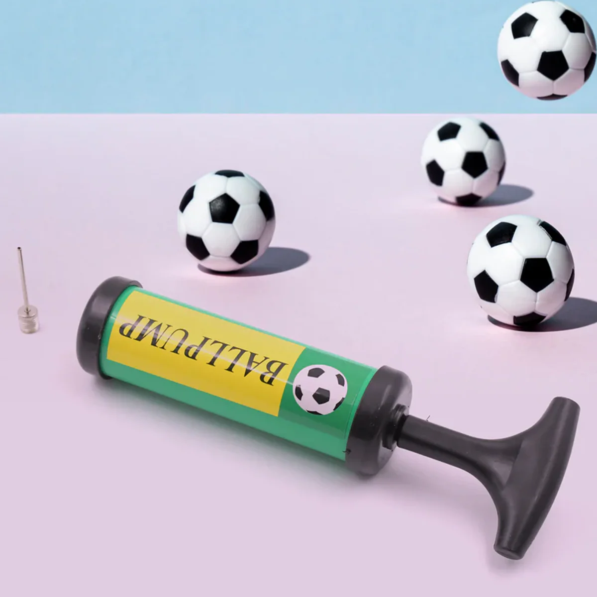 9333 Inflator Air Ball Pump Soft Bouncing Ball Development Kids Toy, Sports Plastic Pump for Soccer, Basketball, Football, Volleyball Ball (17 Cm) - Image 3
