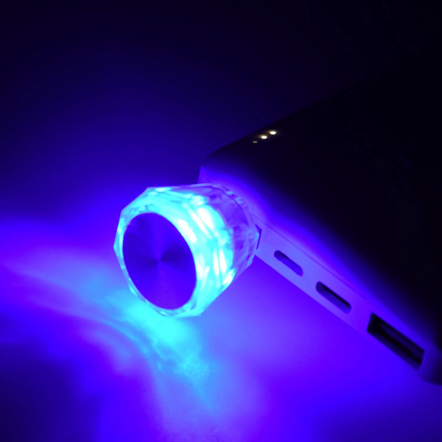 6819 Mix Color Diamond Shape Car Mini USB LED Environmental Lights for Car and Home Decoration Led Light, Mini USB LED Night Lights Car Interior Atmosphere Lamp (Mix -Color)