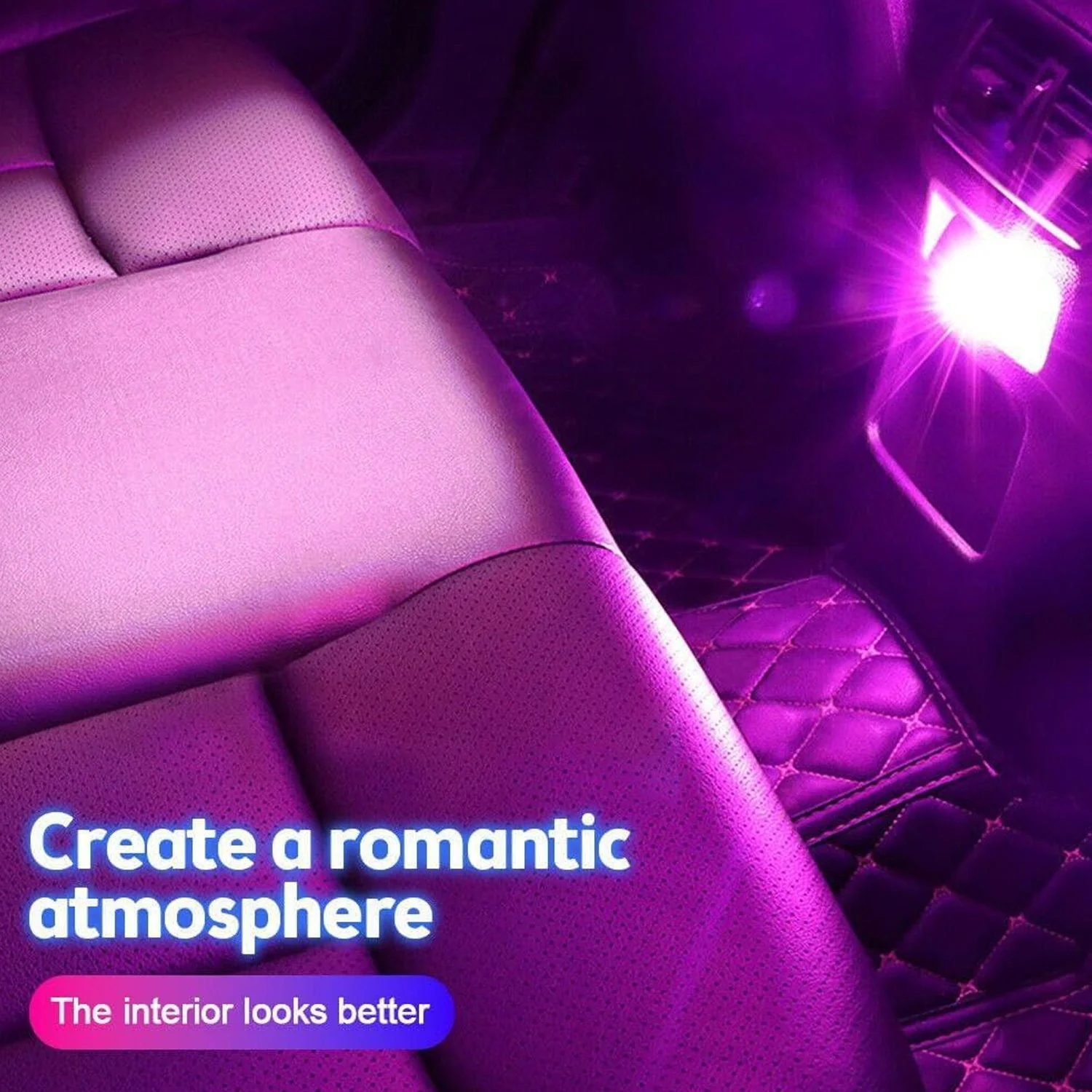 6819 Mix Color Diamond Shape Car Mini USB LED Environmental Lights for Car and Home Decoration Led Light, Mini USB LED Night Lights Car Interior Atmosphere Lamp (Mix -Color) - Image 6