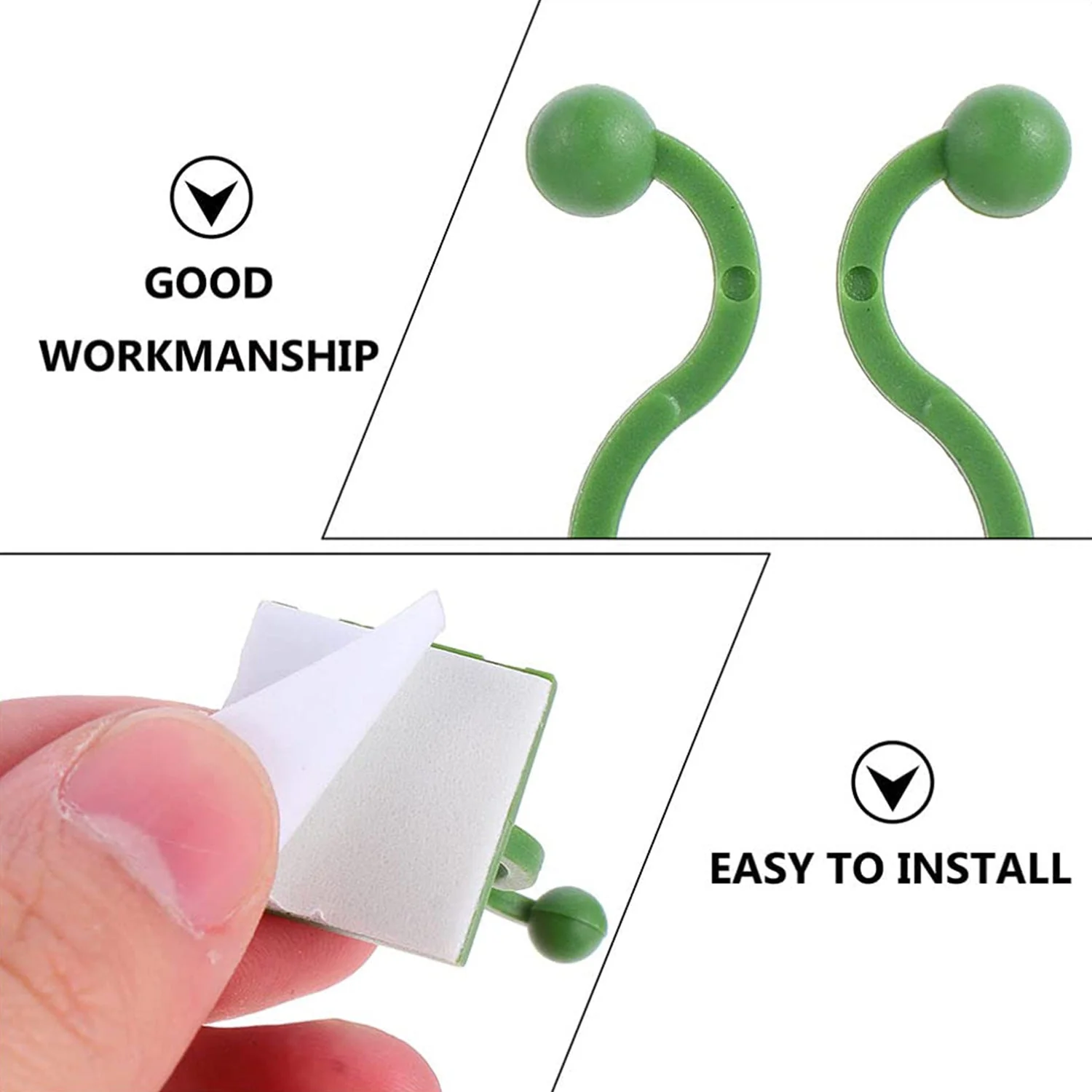 9606 Plant Climbing Wall Fixture Clip Self-Adhesive Hook (40 Pcs Set / With plastic box) - Image 7