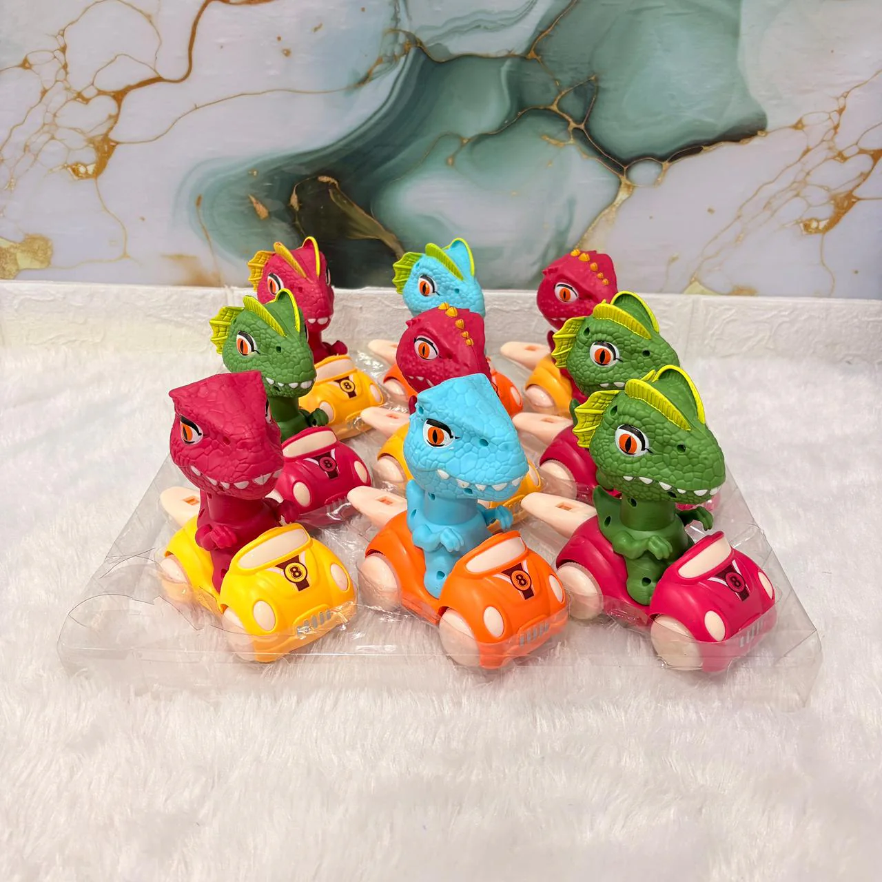 A06482 Press & Go Dinosaur Toy Cars with Whistle Sound - Image 3