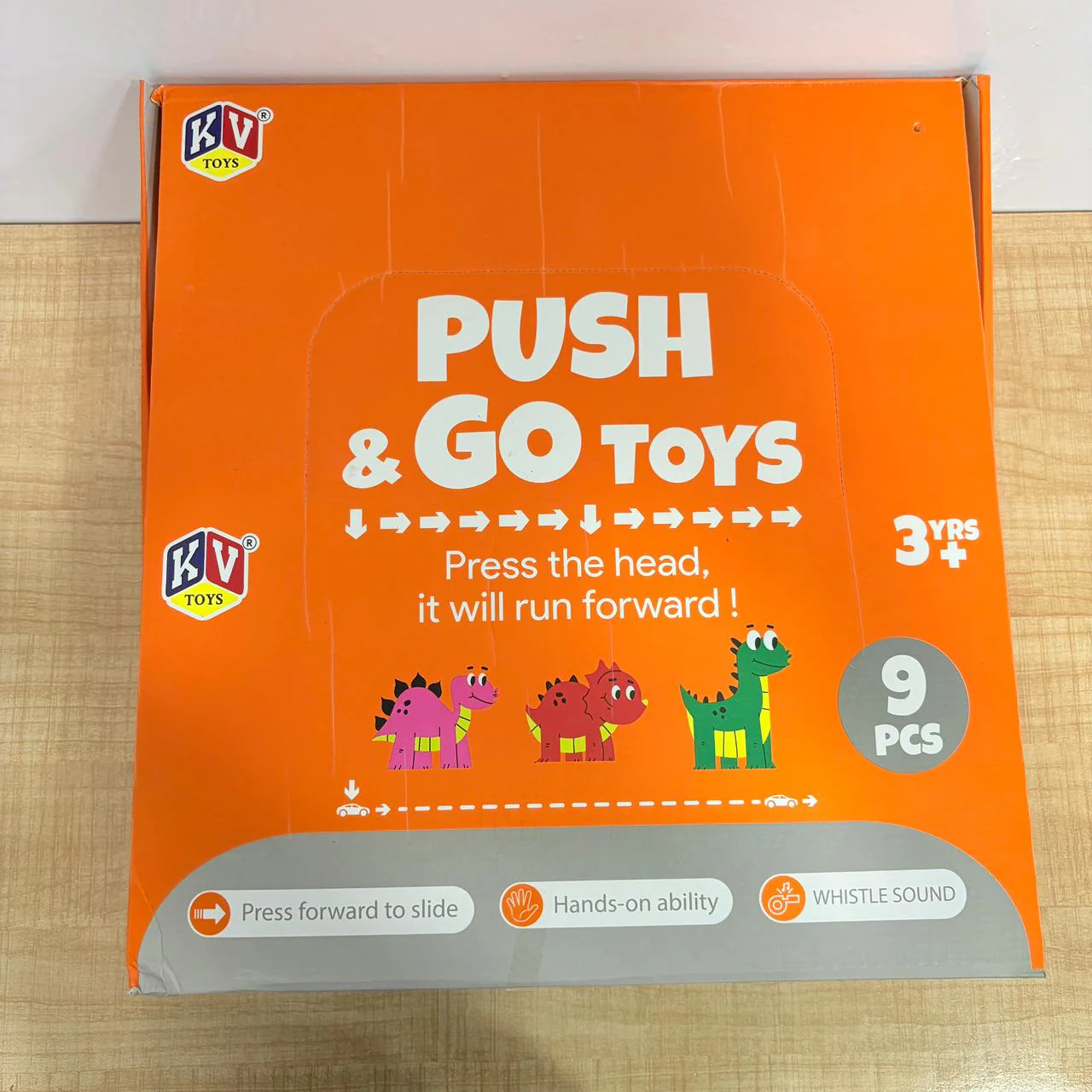 A06482 Press & Go Dinosaur Toy Cars with Whistle Sound - Image 4