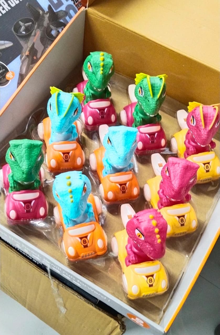 A06482 Press & Go Dinosaur Toy Cars with Whistle Sound - Image 8