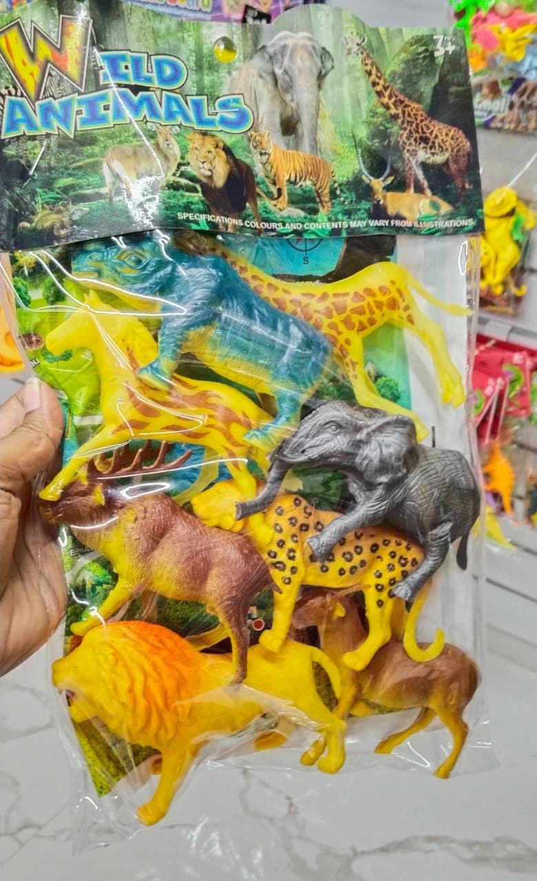 A06483 Wild Animals Plastic Toy Figures Set (Pack of 8 Figures, Item no: 335-8) - Image 3