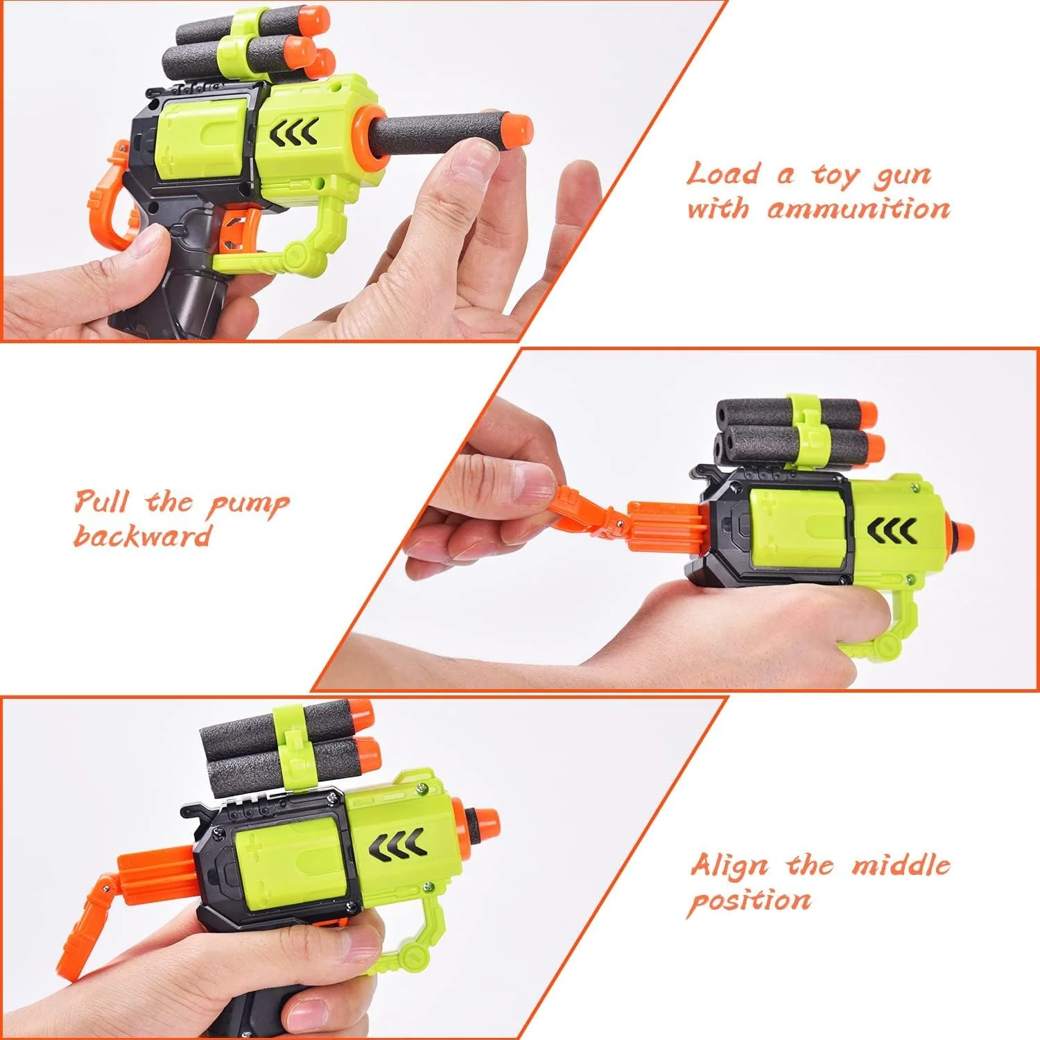 A06489 Thunder Strike Mini M1911 Foam Dart Toy Gun with 6 Darts - Image 3