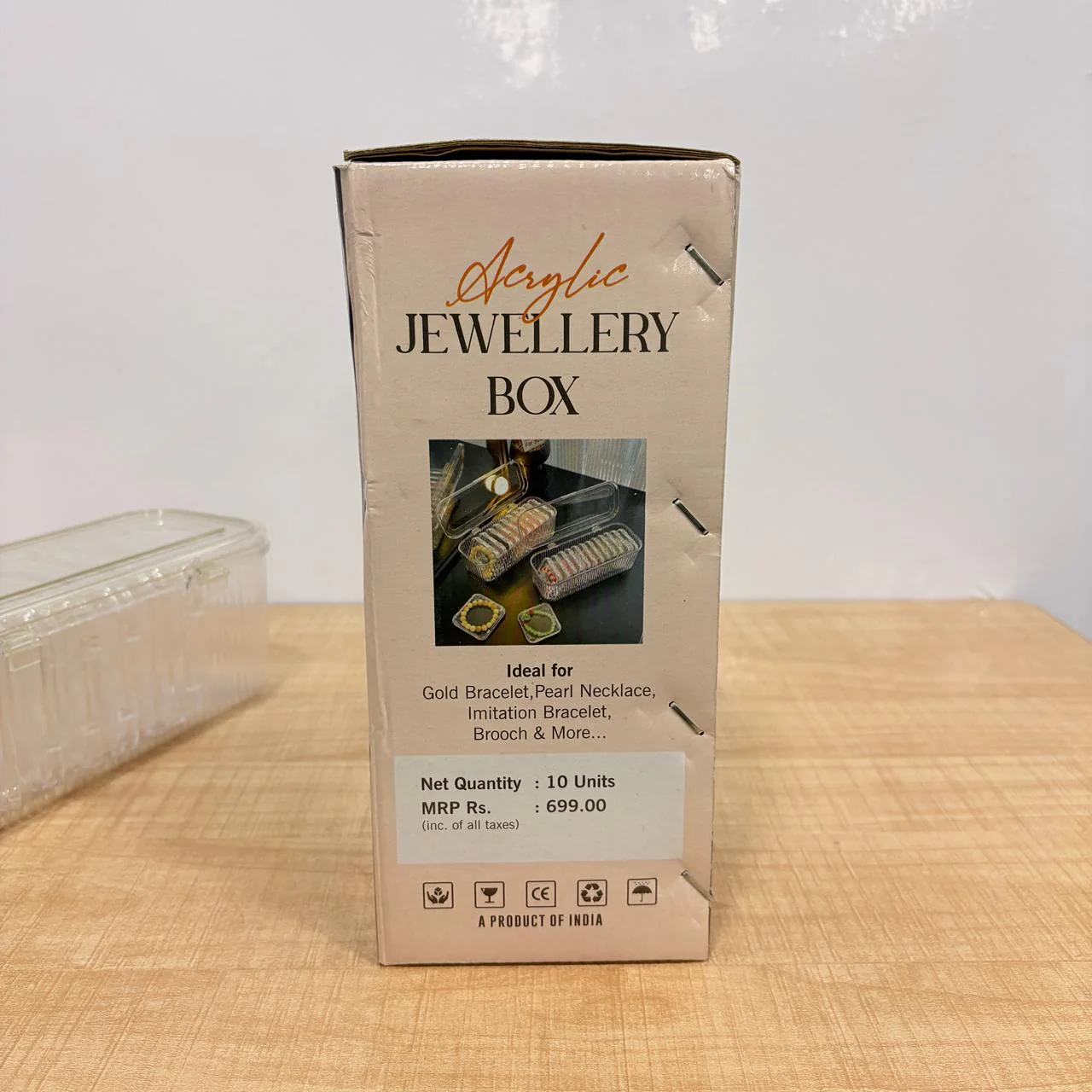 A06496 10-Piece Clear Acrylic Jewellery Organizer Box Set - Image 10