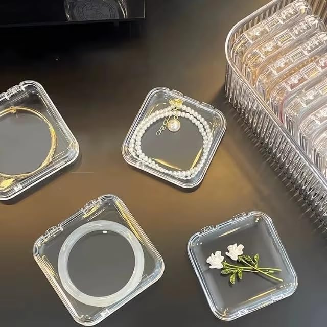 A06496 10-Piece Clear Acrylic Jewellery Organizer Box Set - Image 3