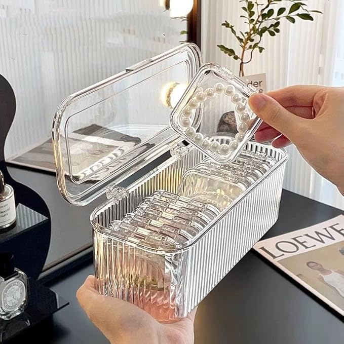 A06496 10-Piece Clear Acrylic Jewellery Organizer Box Set - Image 5