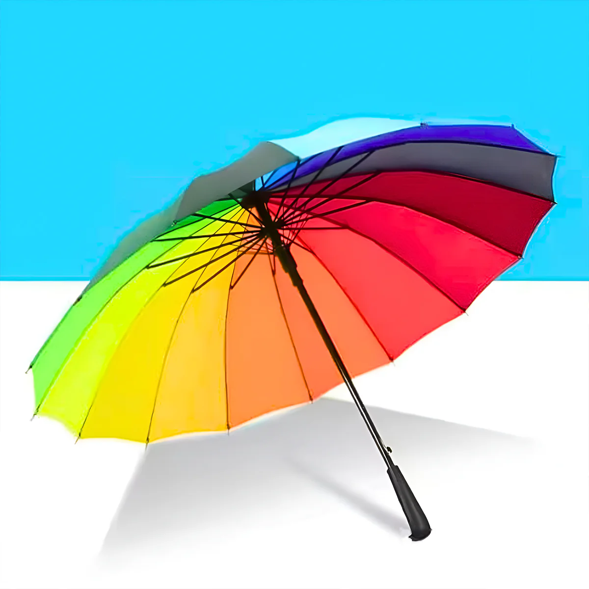 A06510 Colorful Rainbow Umbrella (Small) For Sun and Rain Protection - Image 2