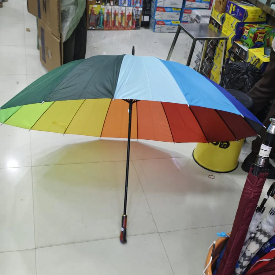 A06510 Colorful Rainbow Umbrella (Small) For Sun and Rain Protection - Image 3