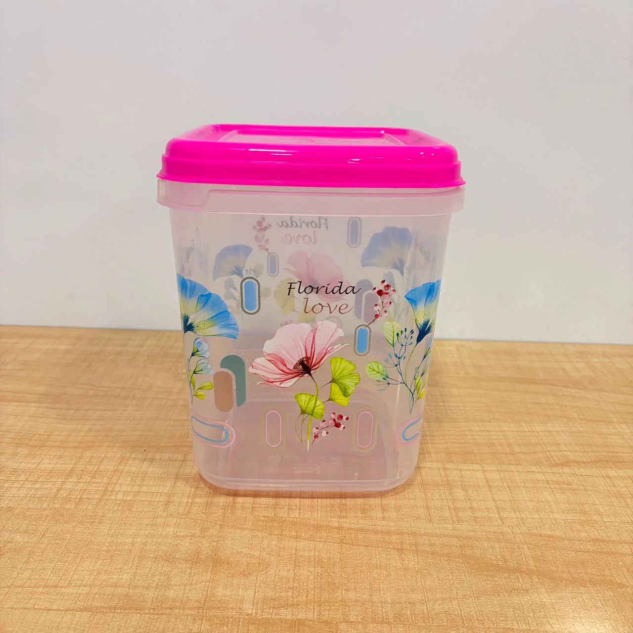 A06553 Square Food Fresh Printed Plastic Container - 6000ml - Image 2
