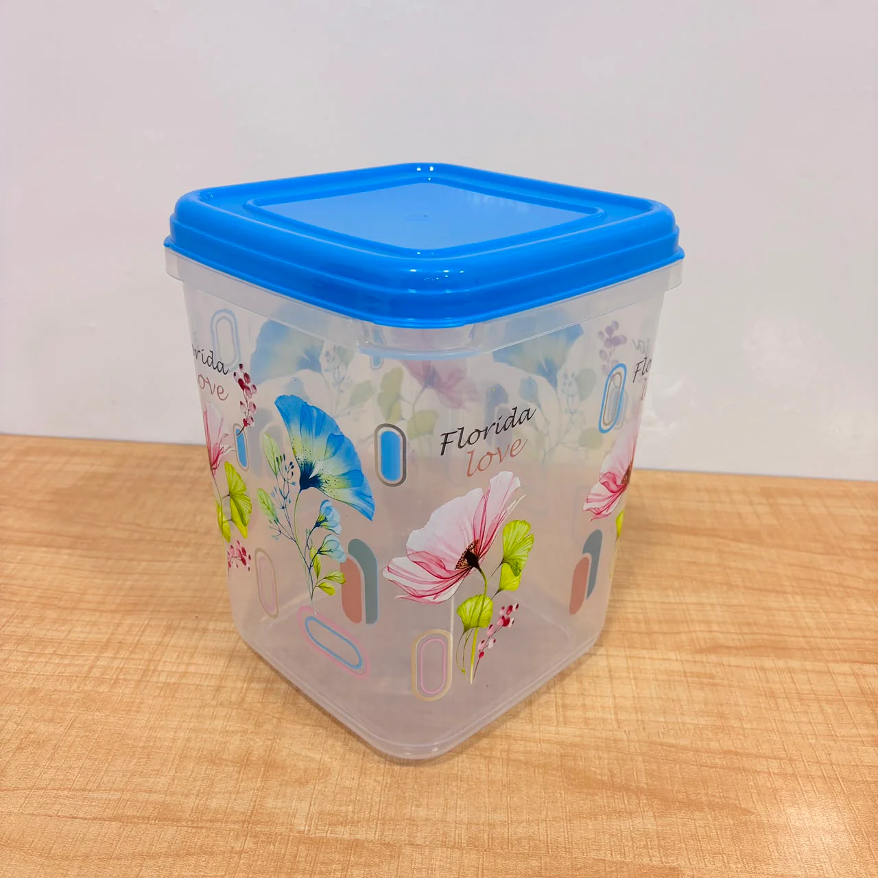 A06554 Square Food Fresh Printed Plastic Container - 9000ml
