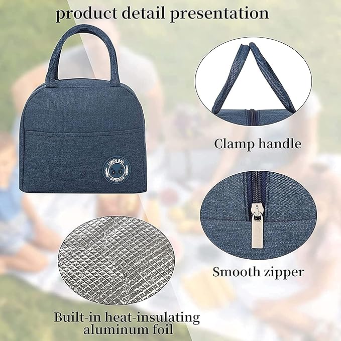 AM0053 Aluminium Insulated Travel Lunch/Tiffin/Storage Bag (Multicolored/Multi Printed) - Image 5