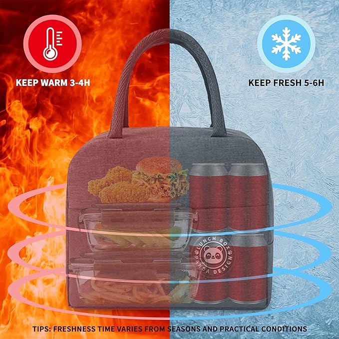 AM0053 Aluminium Insulated Travel Lunch/Tiffin/Storage Bag (Multicolored/Multi Printed) - Image 6