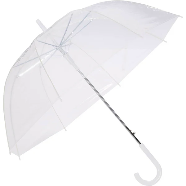 AM5413 Transparent Umbrella, Wedding Style Auto Open Stick Umbrella for Bride Groom Photography Rain Ceremony - Image 3