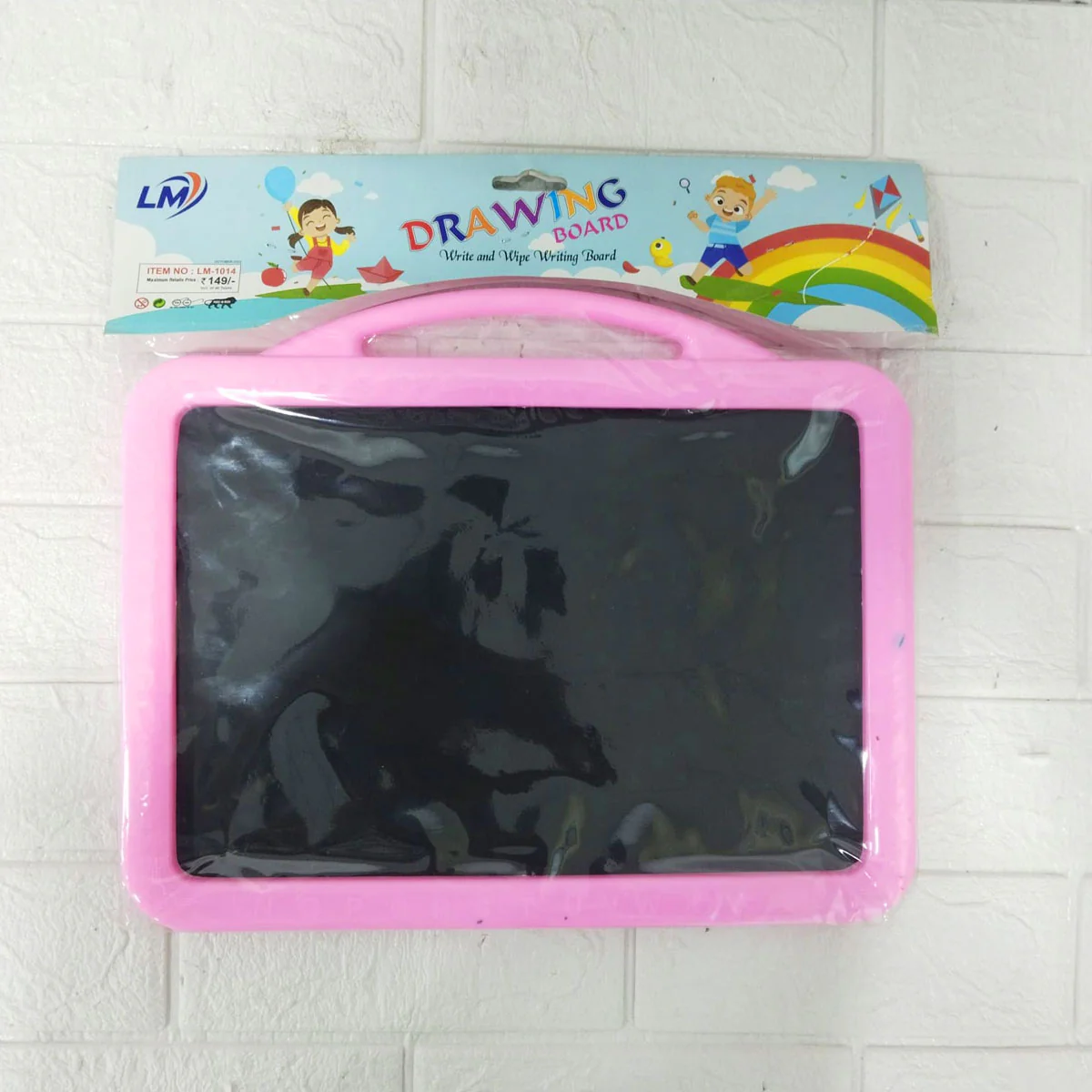 AM0013 Educational Slate For Kids | Slate 2 in 1 Write and Wipe Board with Plastic Frame for Kids | Slate for Kids 3 Years and Above | Multicolor Slate - Image 3