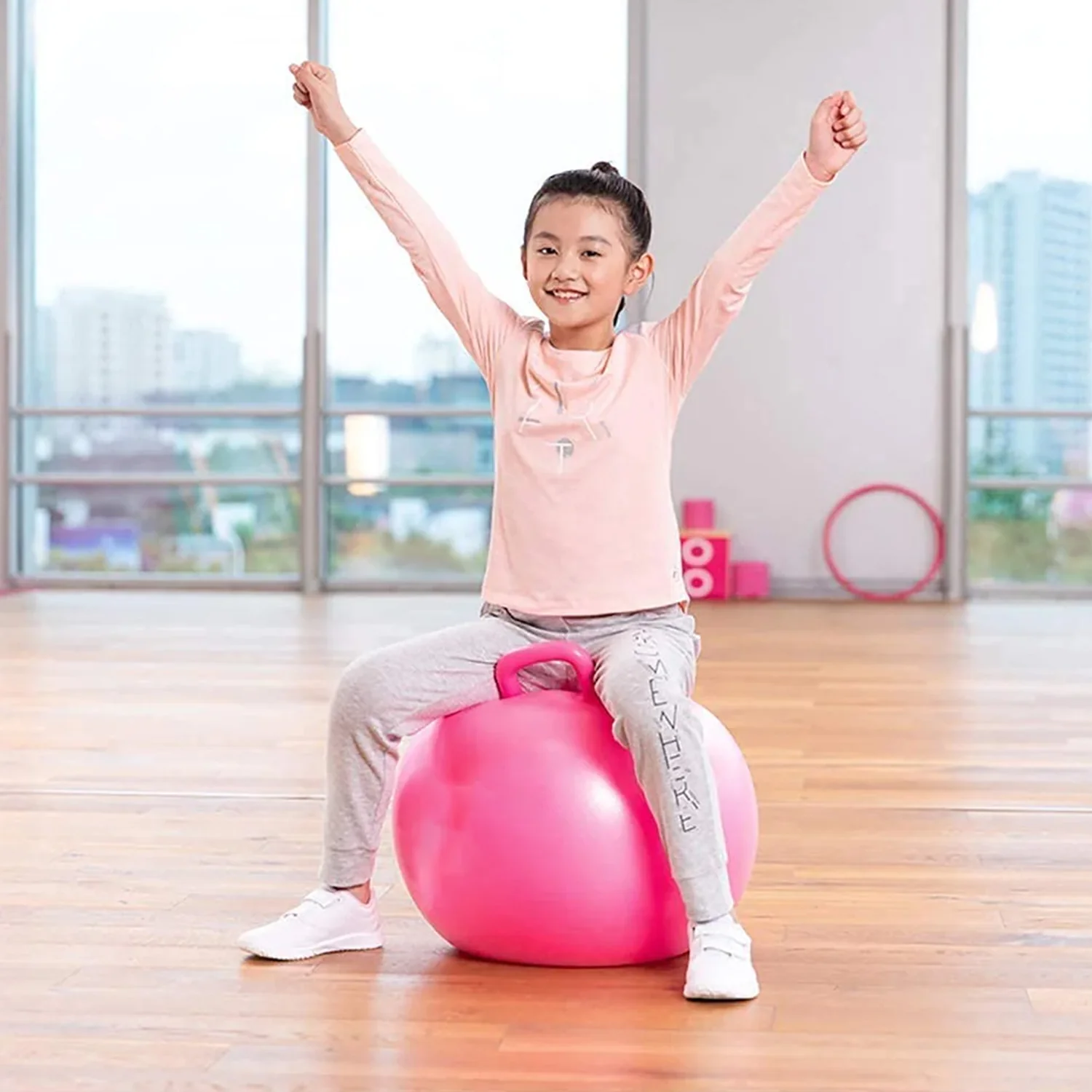 AM0107 Rubber Hop Ball for Children - 75 CM - Image 3
