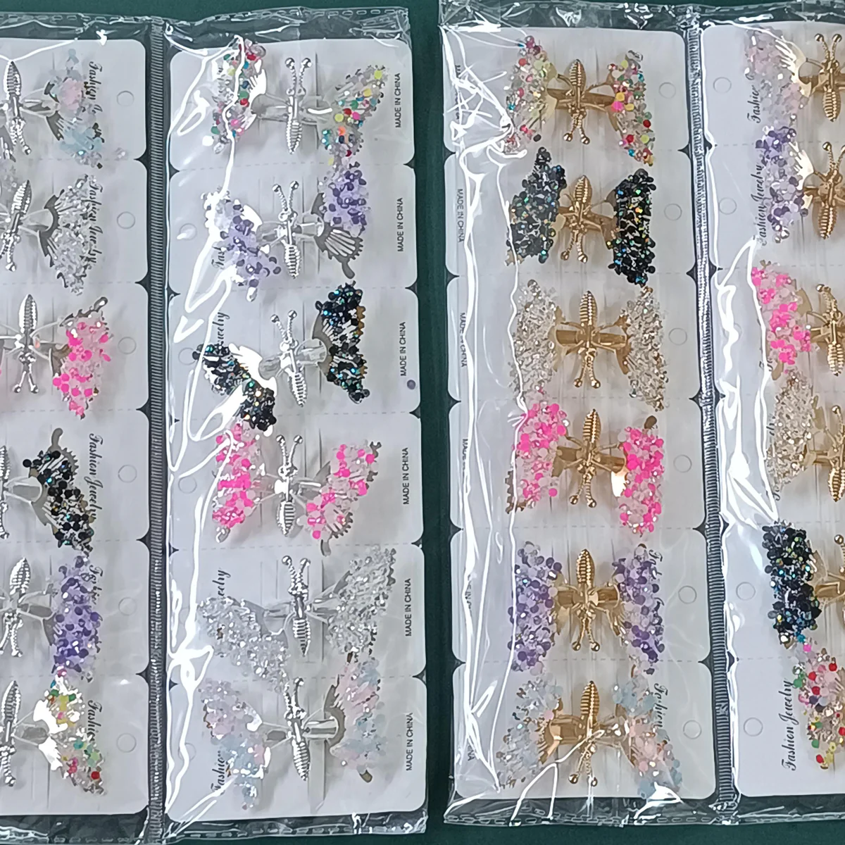 AM1078 1 Pcs 3D titli Hair Clips Gold Metal Moving titli Decor Hair Pins Hair Clip - Image 2
